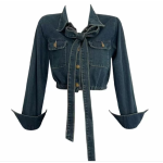 Irregular denim suit