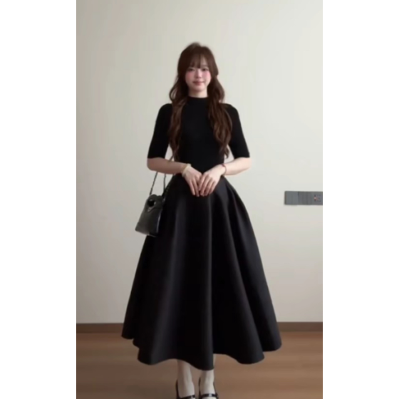 靜奢風氣質修身長洋套裝