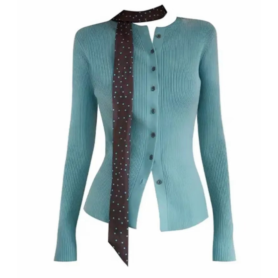 韓系甜美針織上衣套裝