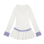 A short dress with a cinched waist in the school style