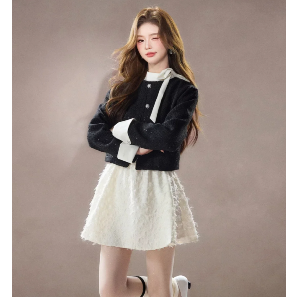 減齡小香風外套蓬蓬裙套裝