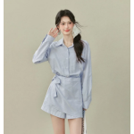 藍色polo領襯衫連衣裙