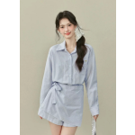 藍色polo領襯衫連衣裙