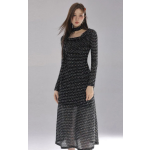 彩色條紋拼接連衣裙