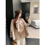 An elegant and stylish two-piece cape set